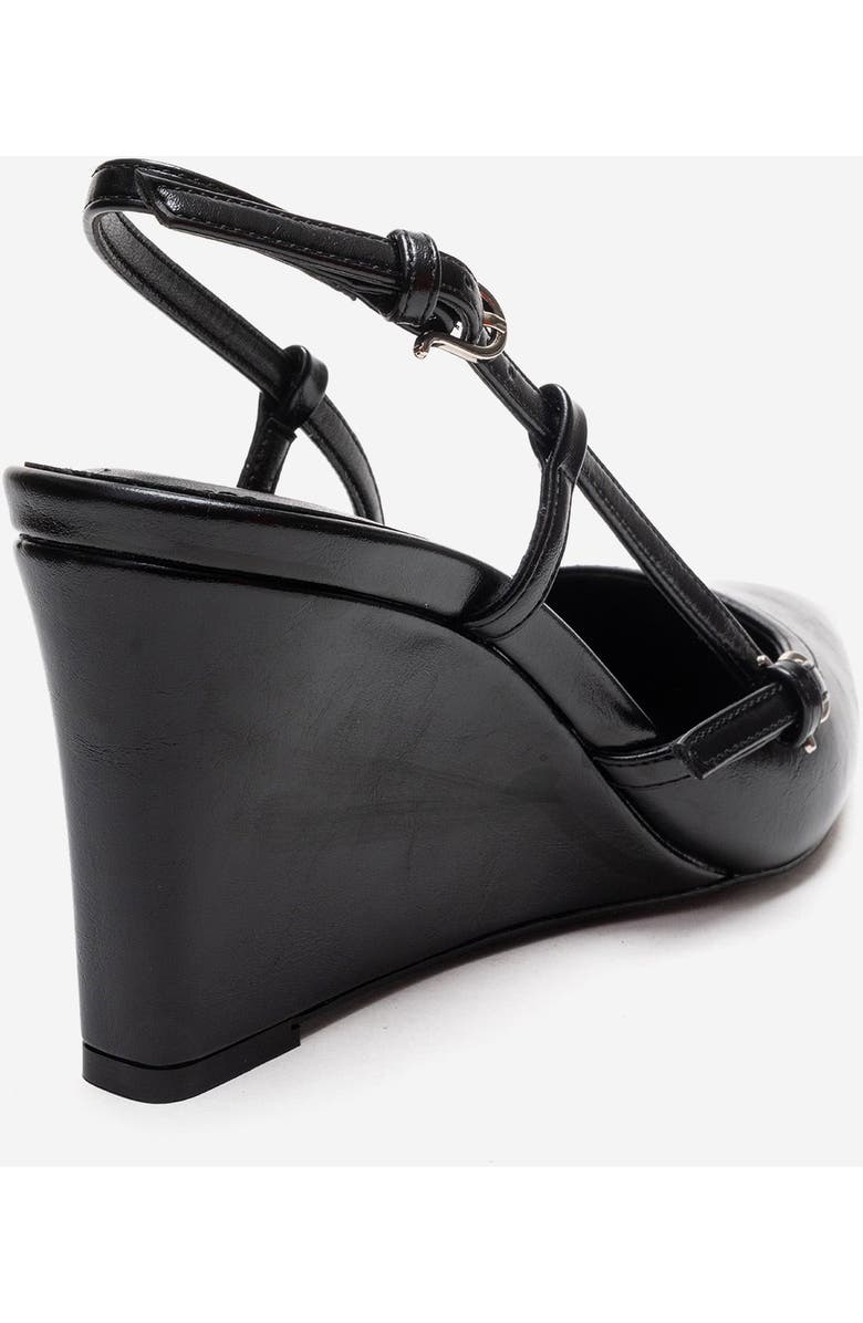 Prologue Shoes Celia Pointed Toe Wedge Pump, Alternate, color, Black