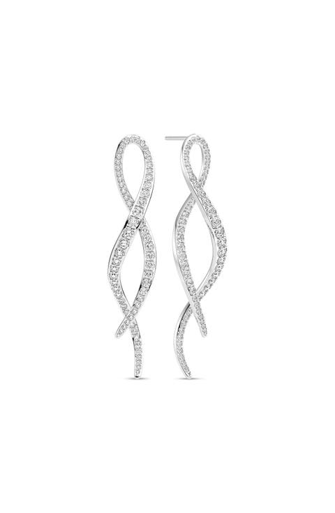 Infinito Lungo Cubic Zirconia Earrings