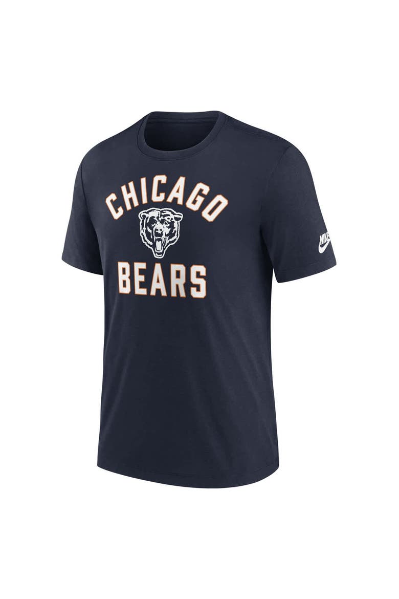 Men's Nike Navy Chicago Bears Favorable Timeline Tri-Blend T-Shirt, Alternate, color, Navy