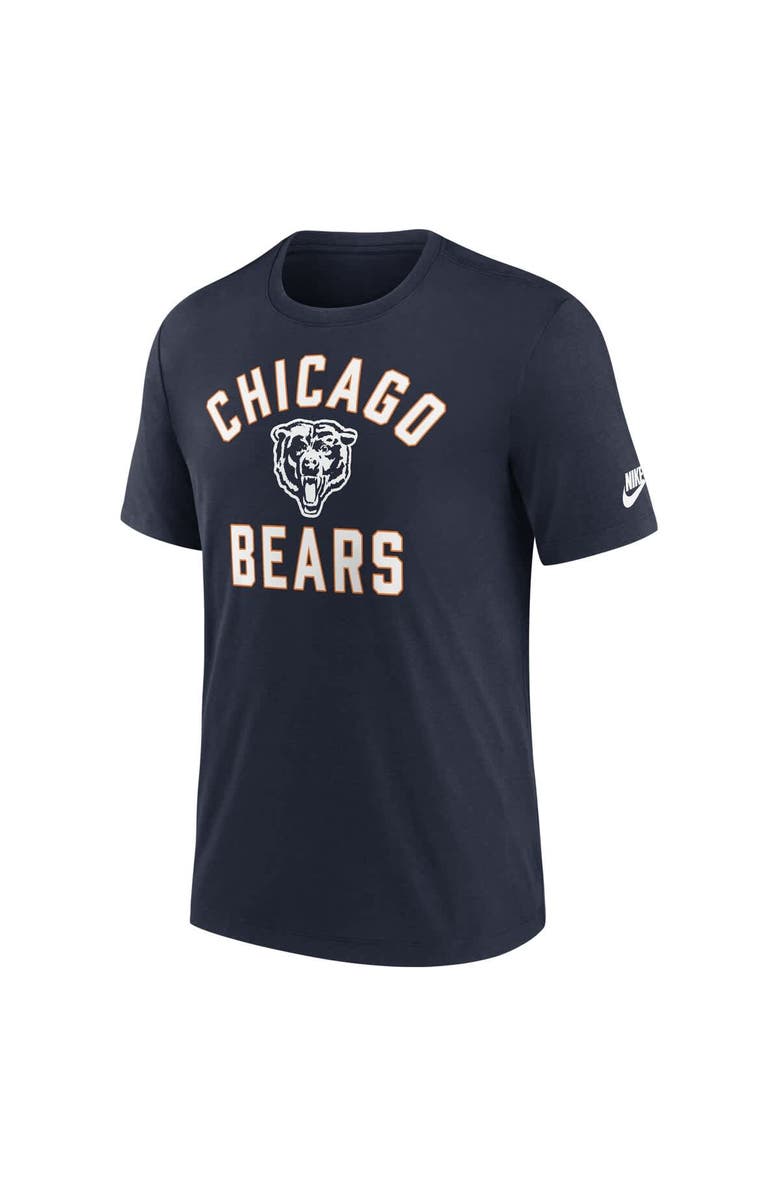 Nike Men's Nike Navy Chicago Bears Favorable Timeline Tri-Blend T-Shirt, Alternate, color,
