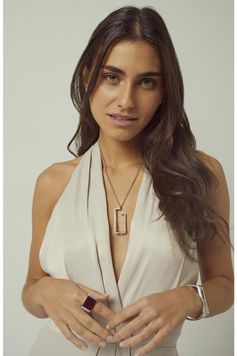 Ionian Necklace, Alternate, color, Silver