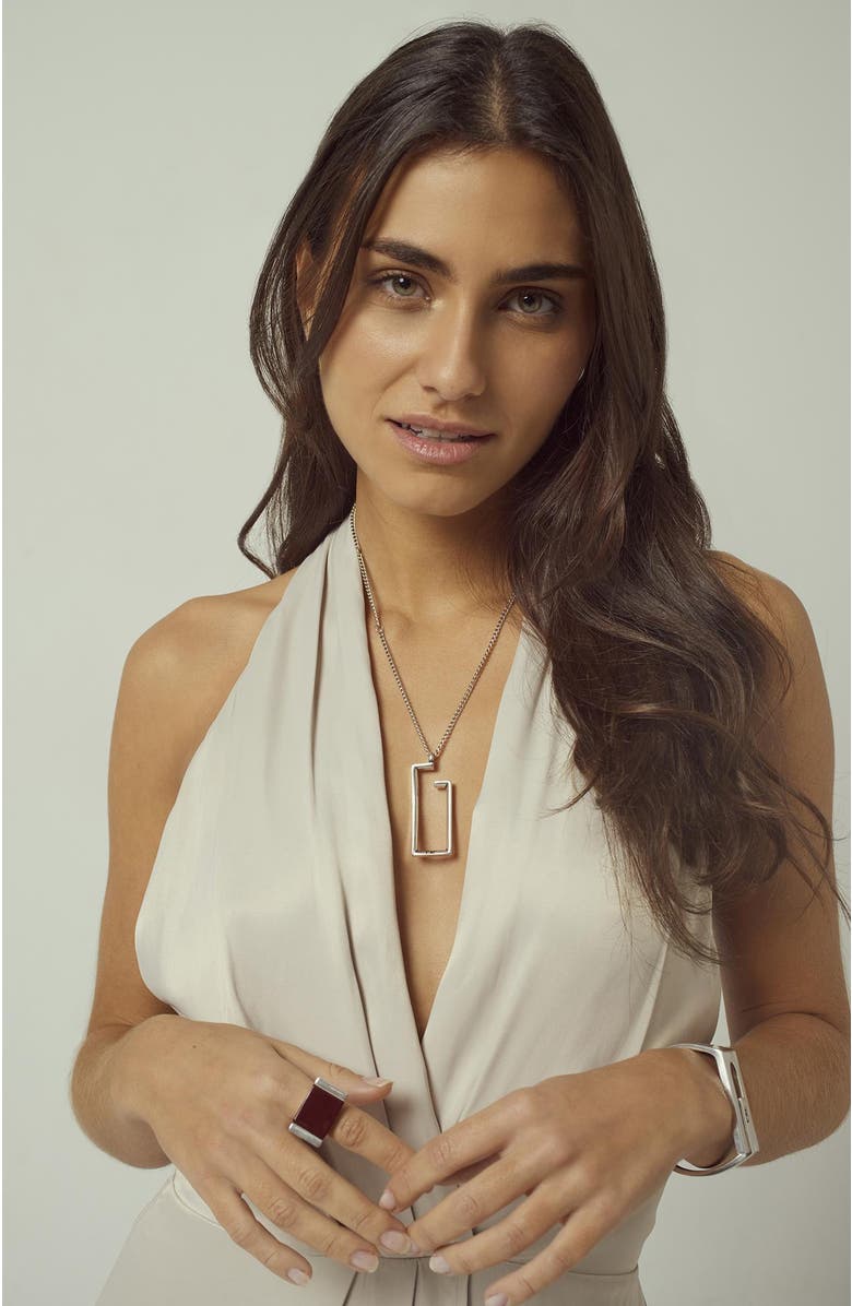 CXC Ionian Necklace, Alternate, color, Silver