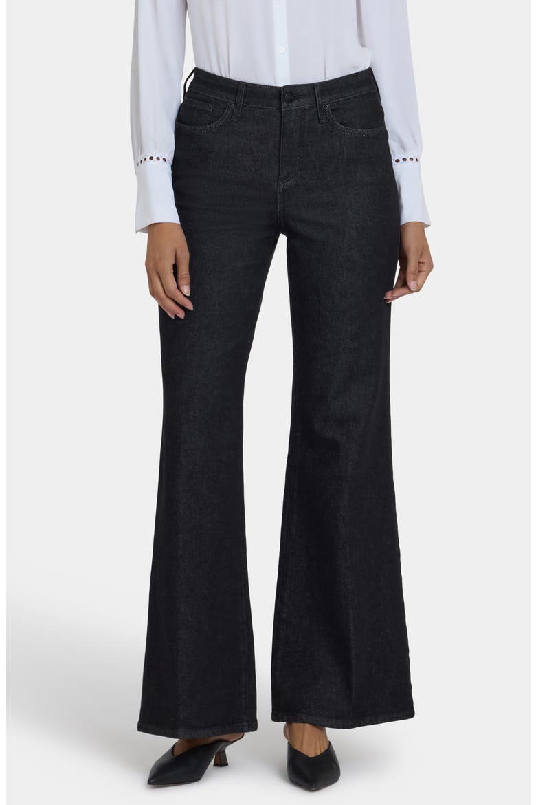 Mia High Waist Wide Leg Palazzo Jeans, Main, color, BLACK RINSE