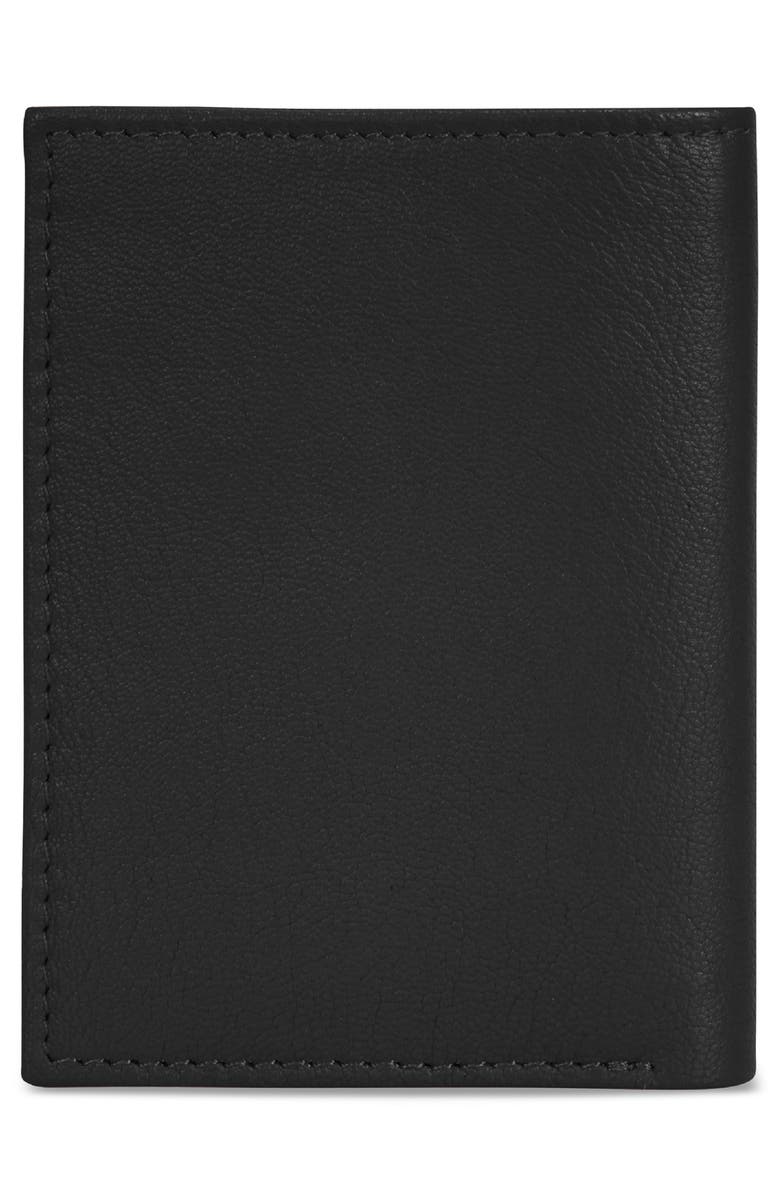 CHAMPS Onyx Leather RFID Vertical Slim Wallet, Alternate, color, Black