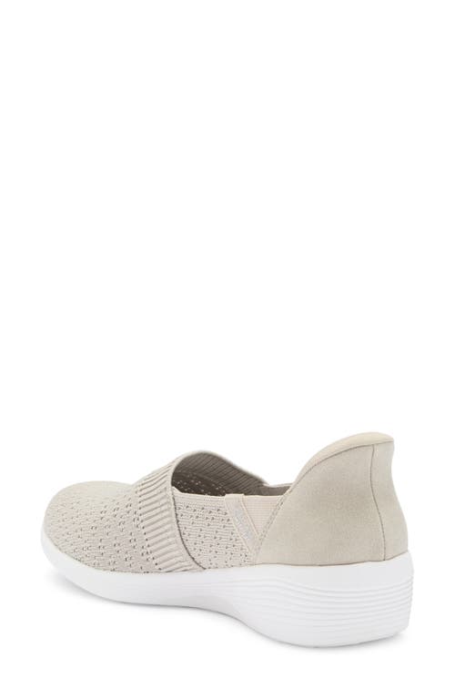 Skechers Arya Swift-fit Slip-on Sneaker In Light Gray/silver