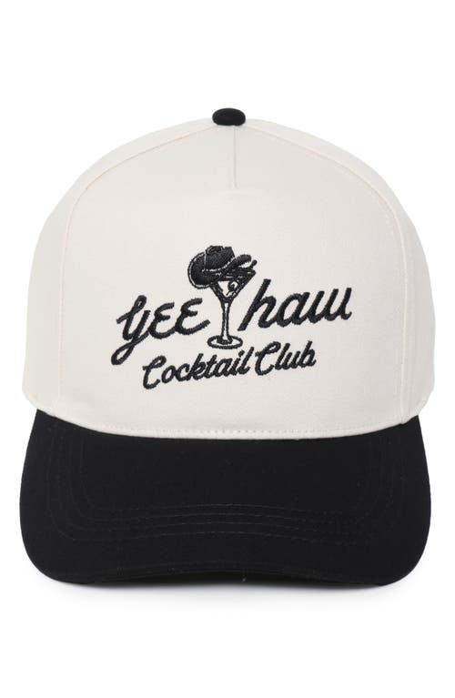 David & Young Yee-haw Embroidered Baseball Cap In Black