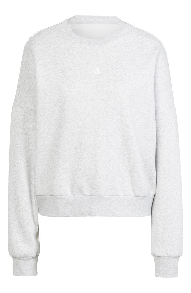adidas Essentials Embroidered Logo Cotton Fleece Sweatshirt, Alternate, color, 