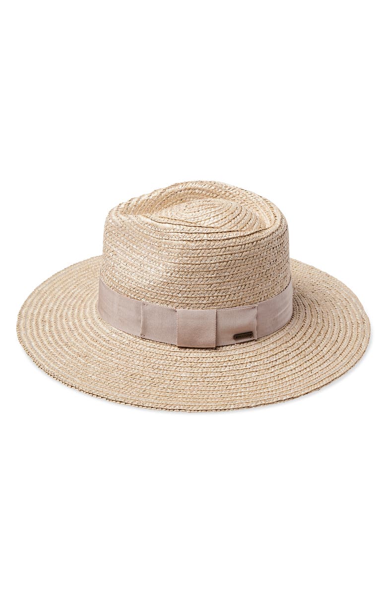 Brixton Joanna Straw Hat, Alternate, color, Vanilla