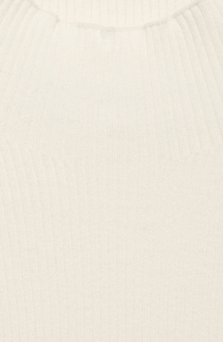 MANGO Tipped Funnel Neck Rib Sweater, Alternate, color, 