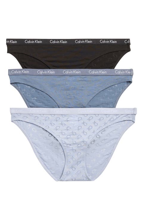 3-Pack Monogram Burnout Bikinis