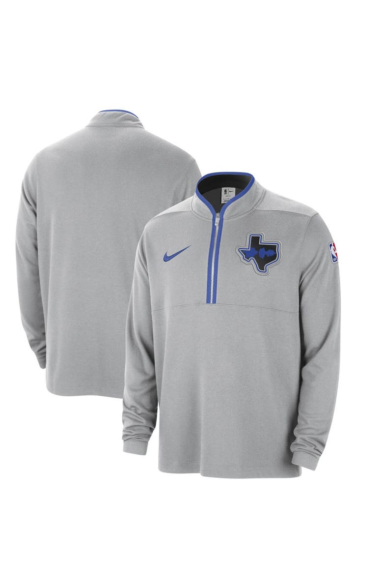 Nike Men's Nike Silver Dallas Mavericks 2023/24 City Edition Authentic Coaches Half-Zip Top, Alternate, color, 