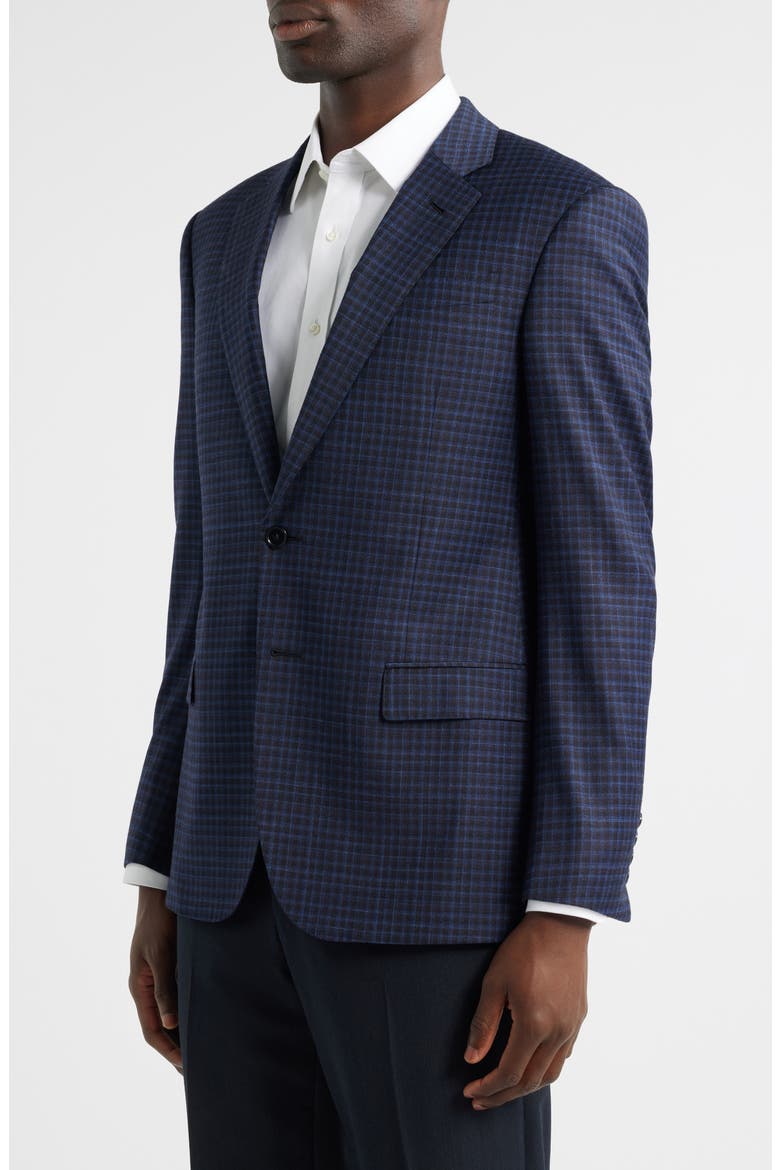 G-Line Check Sport Coat, Alternate, color, SOLID MEDIUM BLUE