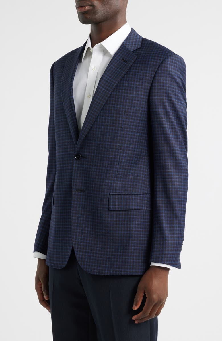 Emporio Armani G-Line Check Sport Coat, Alternate, color, Solid Medium Blue