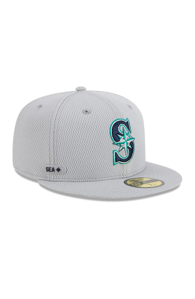 New Era Men's New Era Gray Seattle Mariners 2025 MLB Clubhouse 59FIFTY Fitted Hat, Alternate, color, 