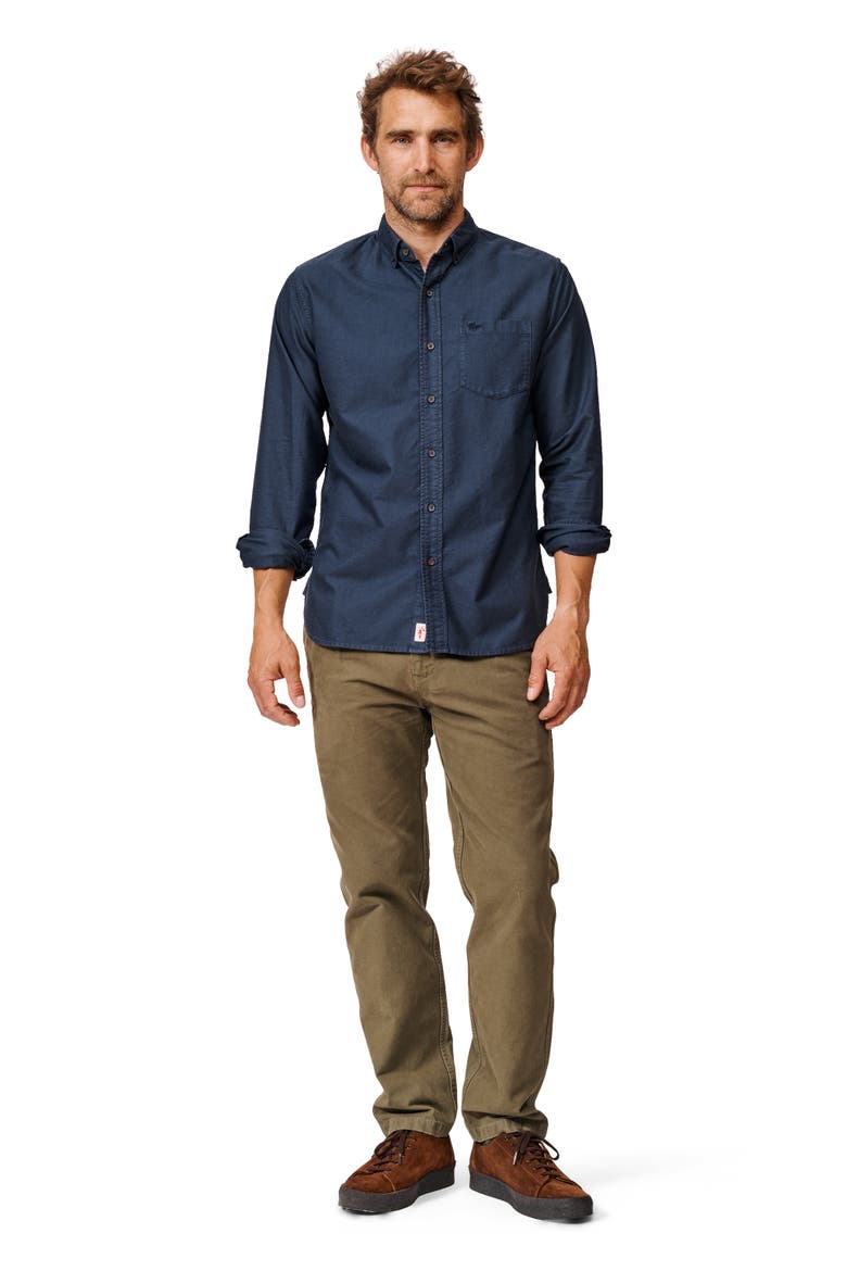 Aldridge Oxford Button Down Shirt, Alternate, color, Navy