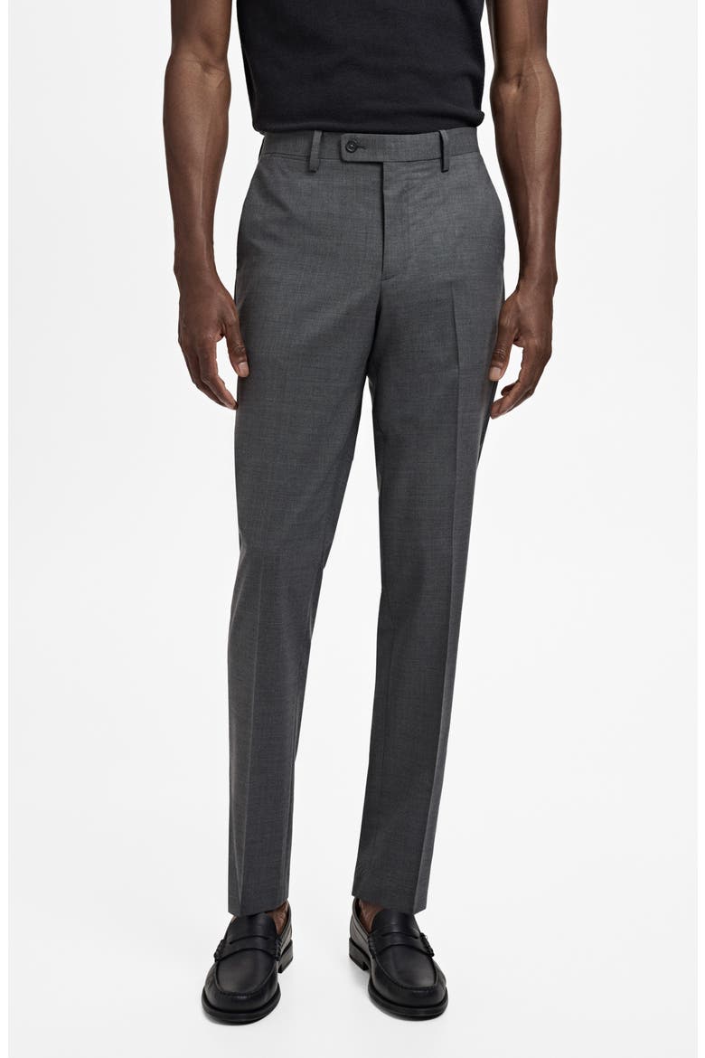 Turin Virgin Slim Fit Wool Pants, Main, color, GREY
