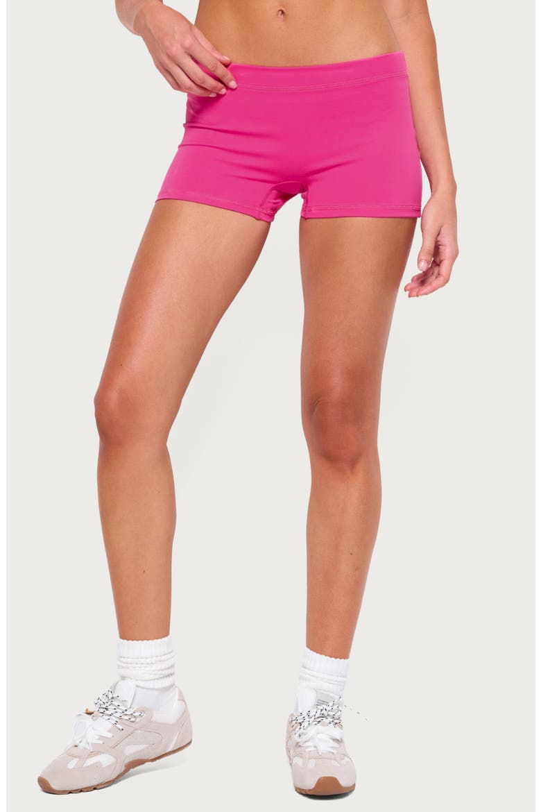 Alaya Low Rise Micro Shorts, Main, color, PINK