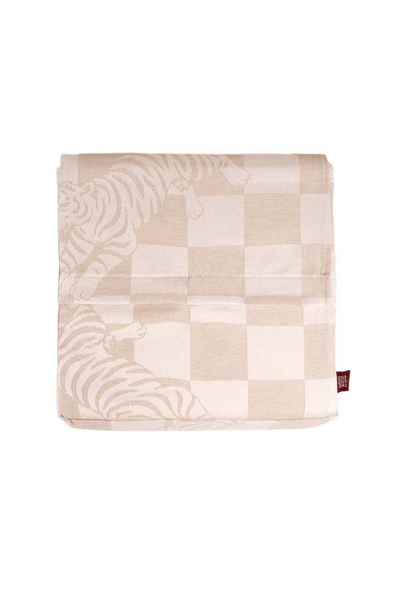 Costa Jacquard Woven Cotton King Duvet Cover Set, Alternate, color, Beige