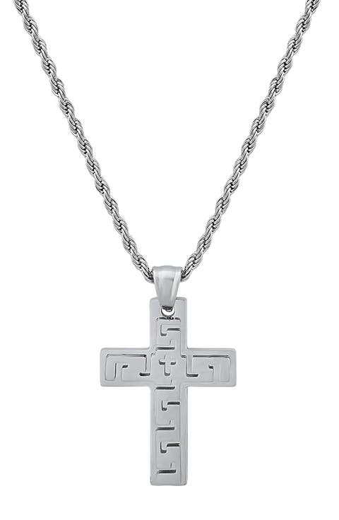 Stainless Steel Cross Pendant Necklace