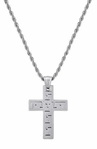 Stainless Steel Cross Pendant Necklace