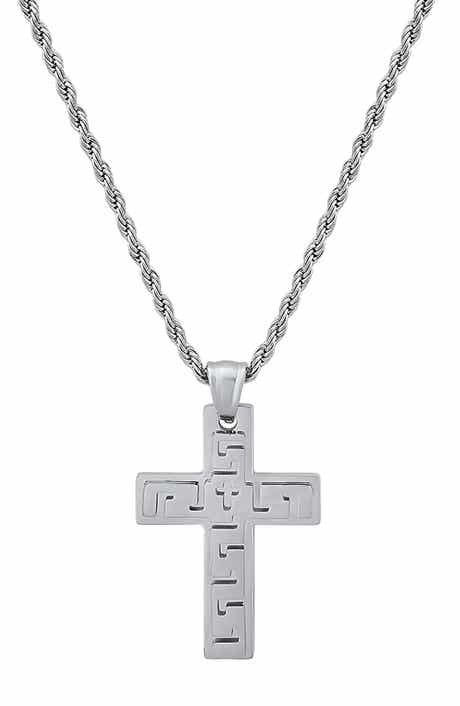 Stainless Steel Cross Pendant Necklace