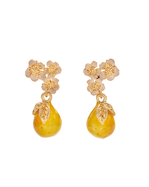 Golden Pear Drop Gold Earrings