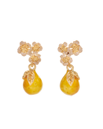 Fable England Golden Pear Drop Gold Earrings