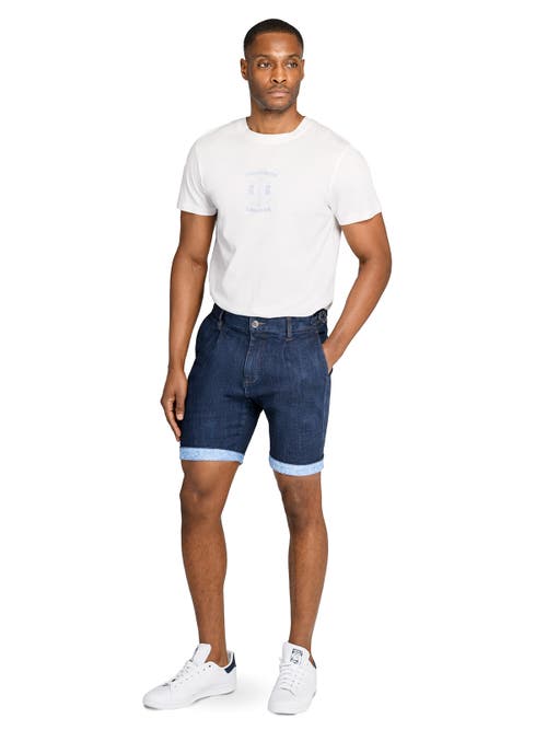 Brooklyn Brigade Solid Pleated Shorts In Navy