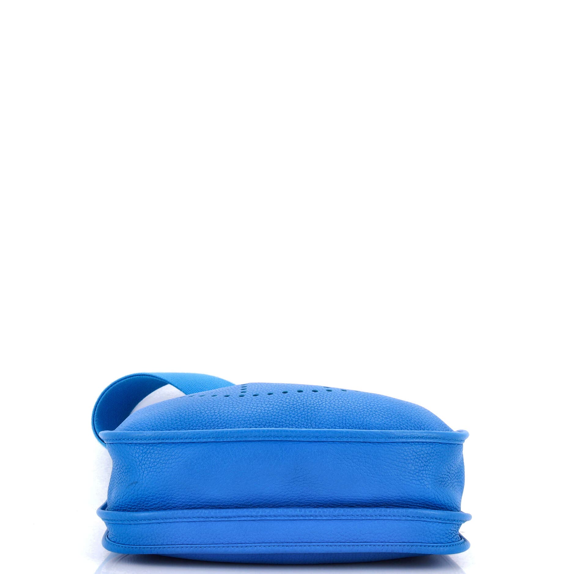 Pre-Owned Hermes Evelyne Bag Gen III Clemence PM, Alternate, color, Bleu Zanzibar