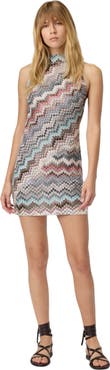 Missoni Mini Dress With Halter Neckline And Raschel Detailing
