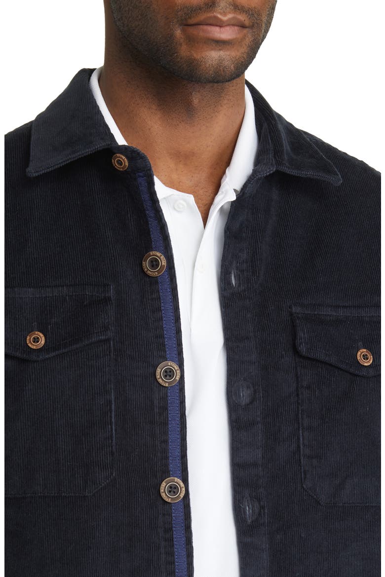 Brushed Corduroy Overshirt, Alternate, color, DENIM BLUE