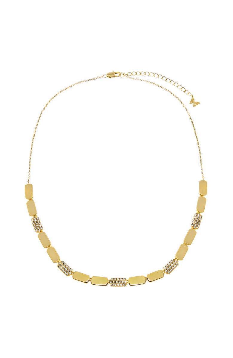 BY ADINA EDEN Pave Accented Multi Bar Half Tennis Chain Necklace, Alternate, color, 