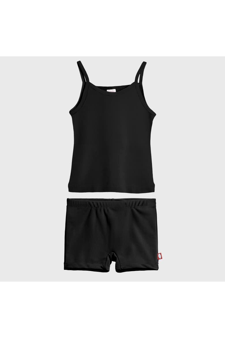 Girls UPF 50+ Swim Cami & Boy Short 2-Piece Set, Alternate, color, Black