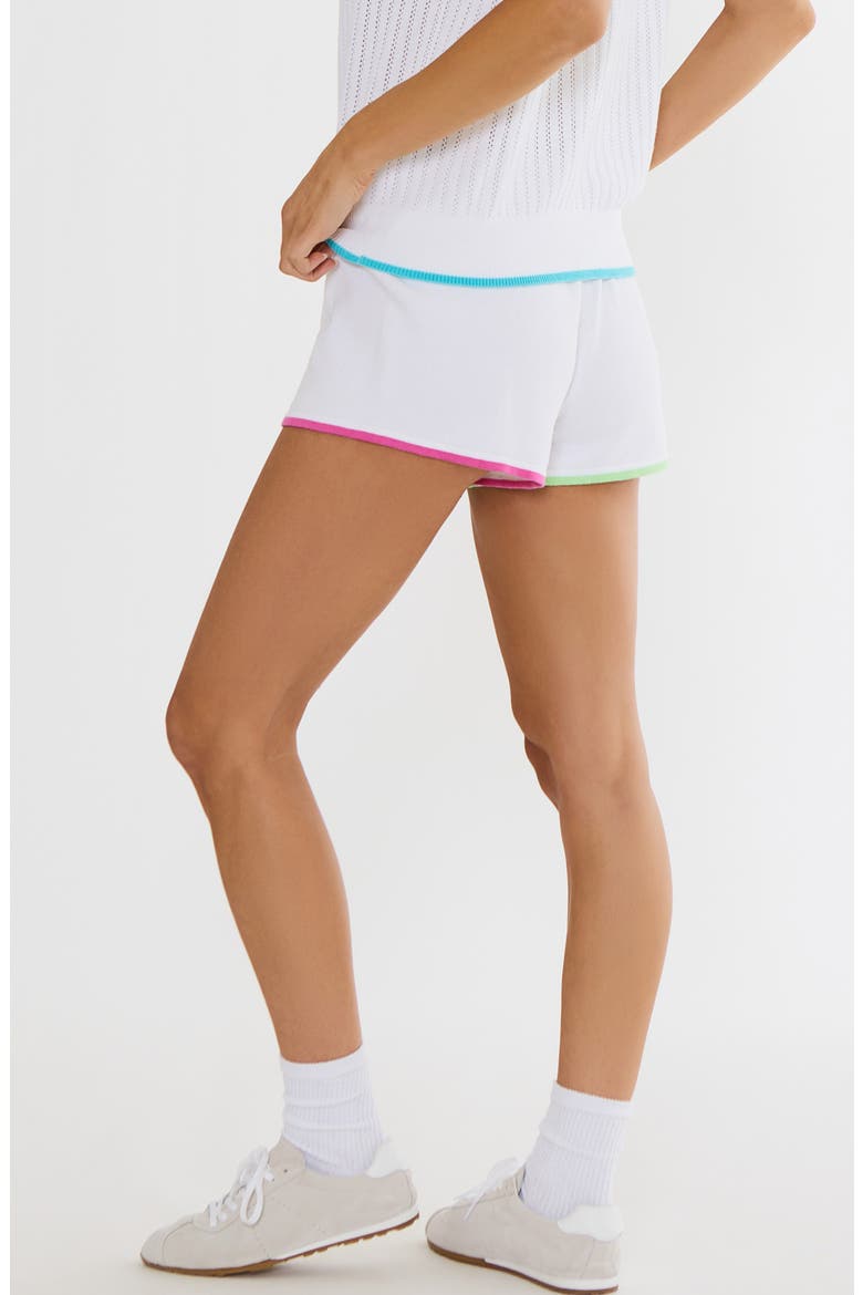 Balboa Tie Waist Shorts, Alternate, color, HIBISCUS COVE WHITE