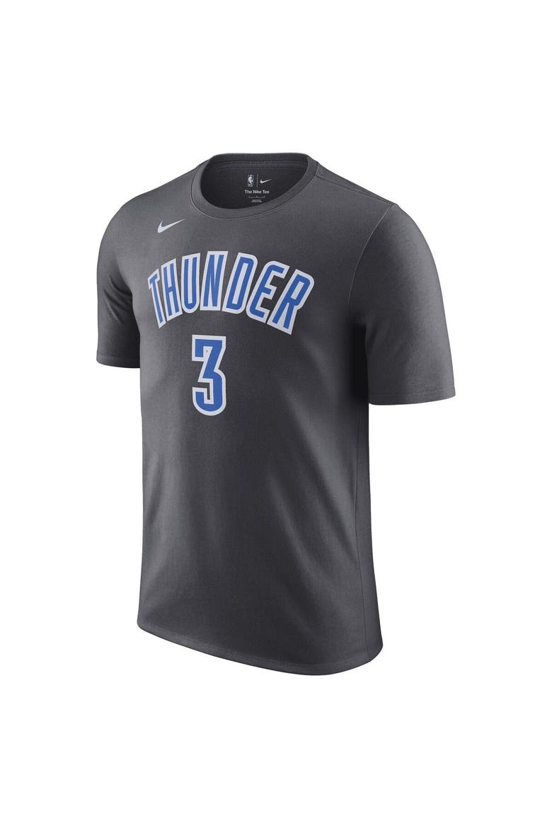Men's Nike Josh Giddey Anthracite Oklahoma City Thunder 2022/23 City Edition Name & Number T-Shirt, Alternate, color, Anthracite