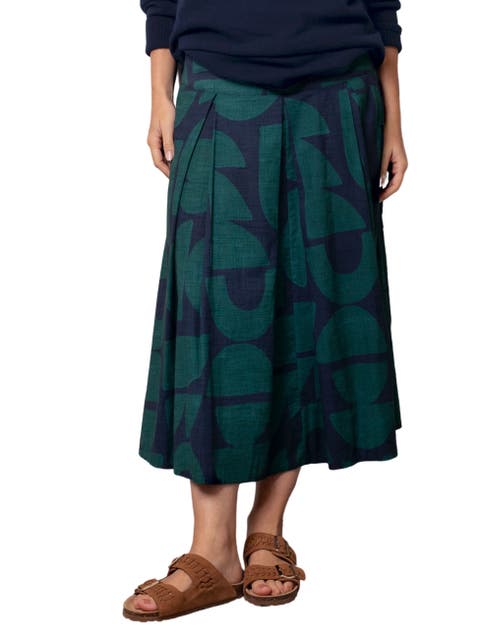 Box Pleated Midi Skirt