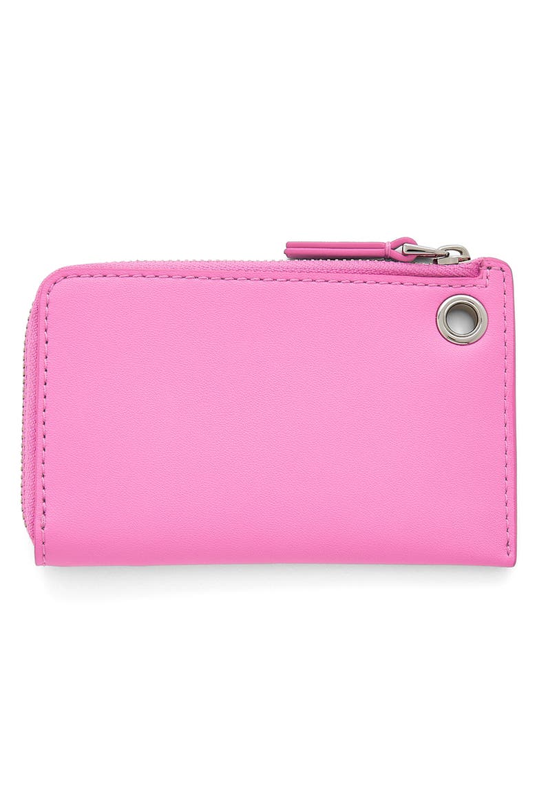 The Charm Top Zip Wallet, Alternate, color, BOW PINK