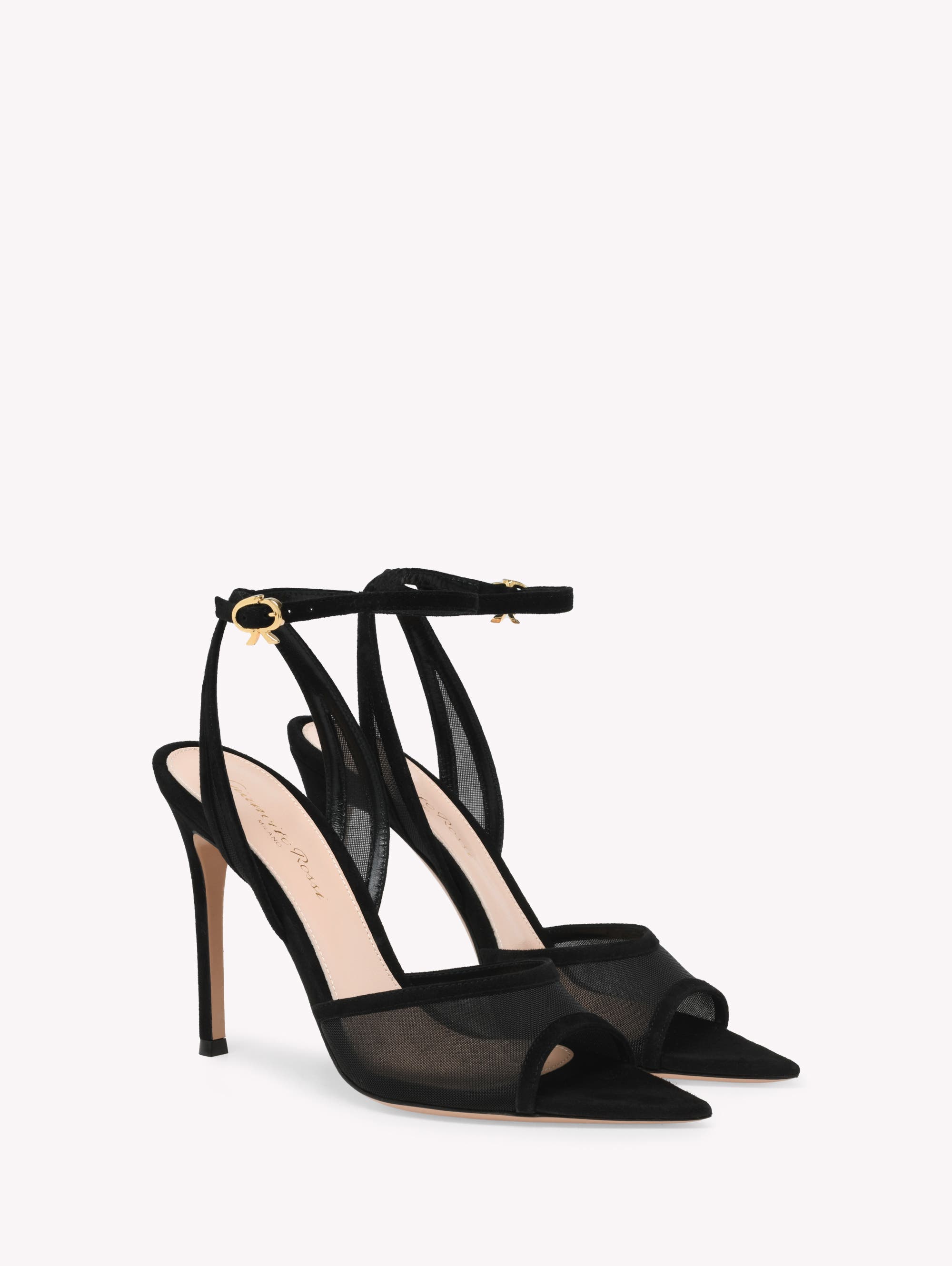 Gianvito Rossi Dorotea Sandals, Alternate, color, Black Fabric