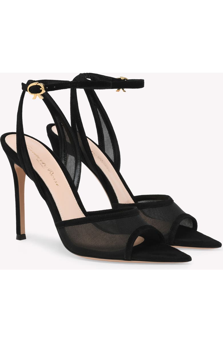 Gianvito Rossi Dorotea Sandals, Alternate, color, Black Fabric