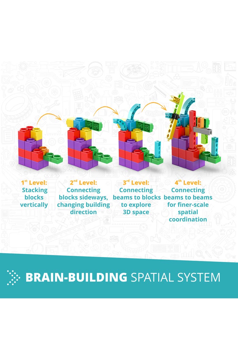 Qboidz Baby My First Steps Medium 44 Piece Brick Set, Dualdimension, Alternate, color, Multicolored