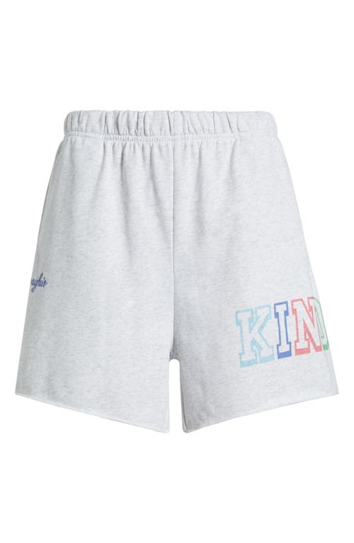 THE MAYFAIR GROUP THE MAYFAIR GROUP KINDNESS IS FREE GRAPHIC SWEAT SHORTS 
