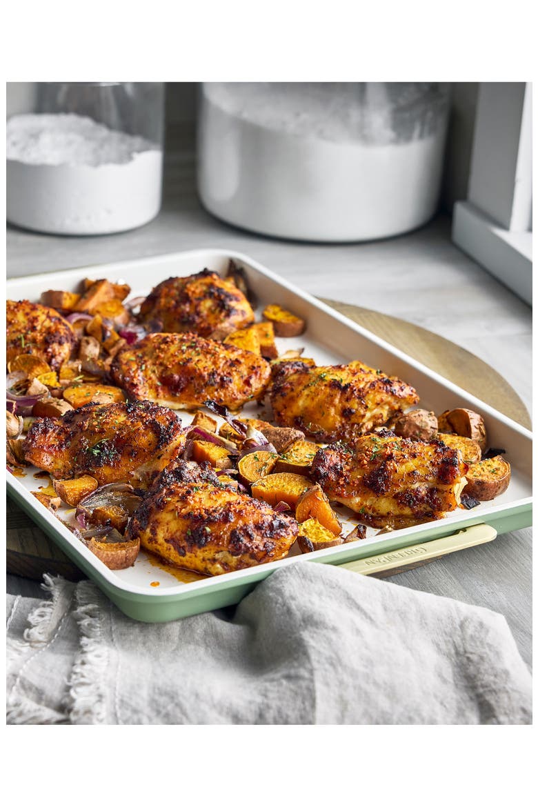 Reserve Aluminized Steel Half Sheet Pan, Alternate, color, SAGE