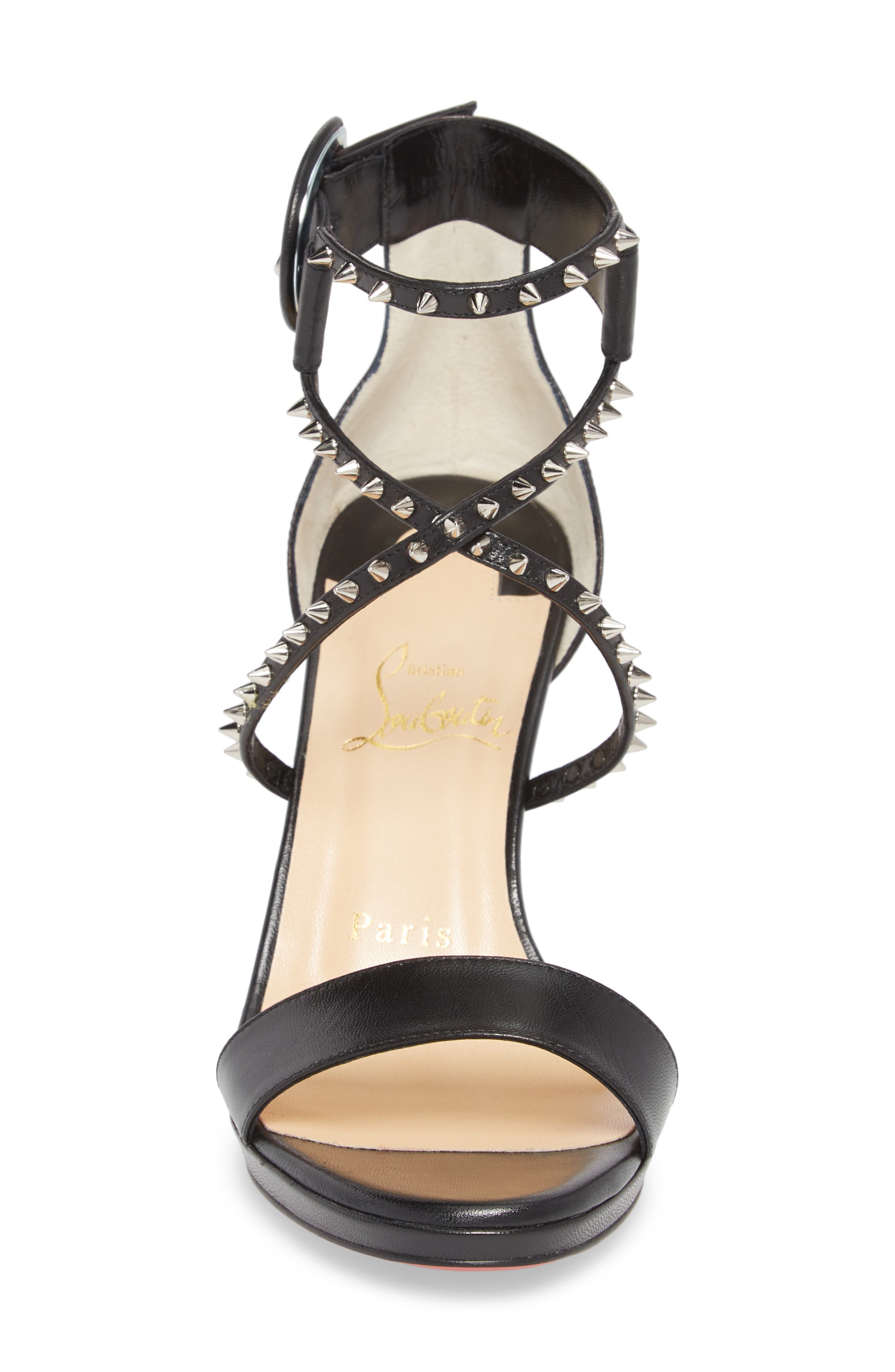 Christian Louboutin Choca Lux Spiked Sandal, Alternate, color, 