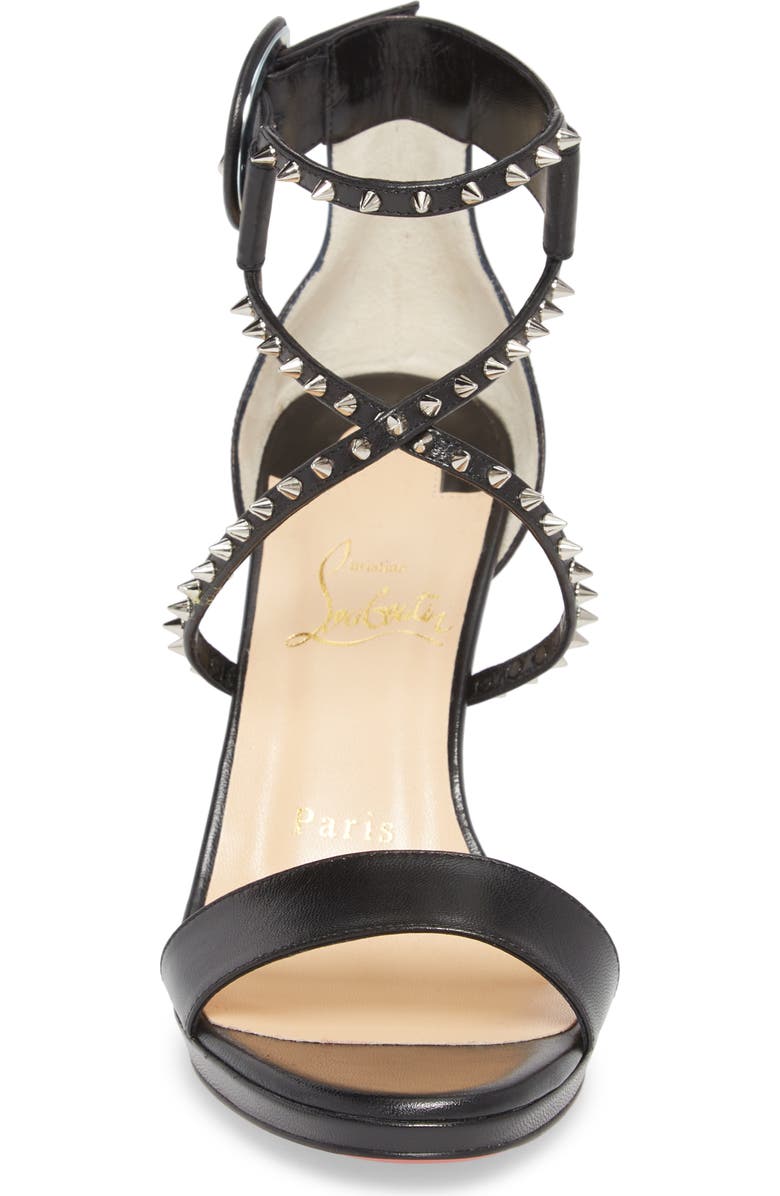 Christian Louboutin Choca Lux Spiked Sandal, Alternate, color,