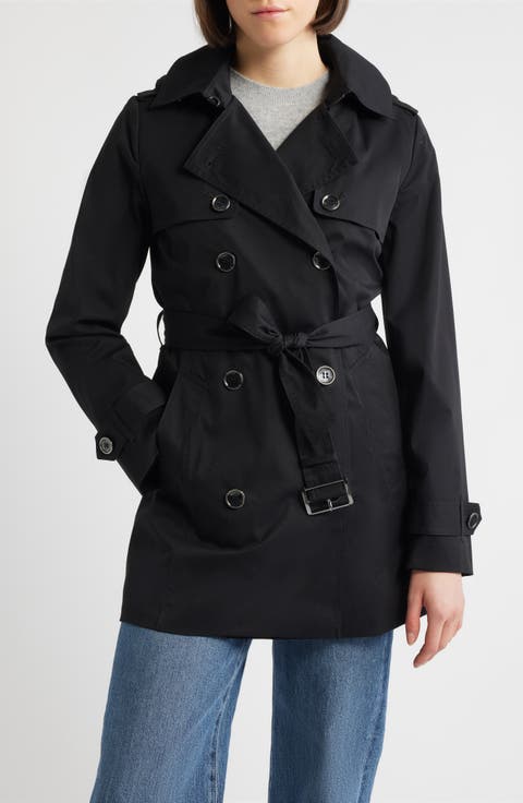 Water Resistant Short Trench Coat