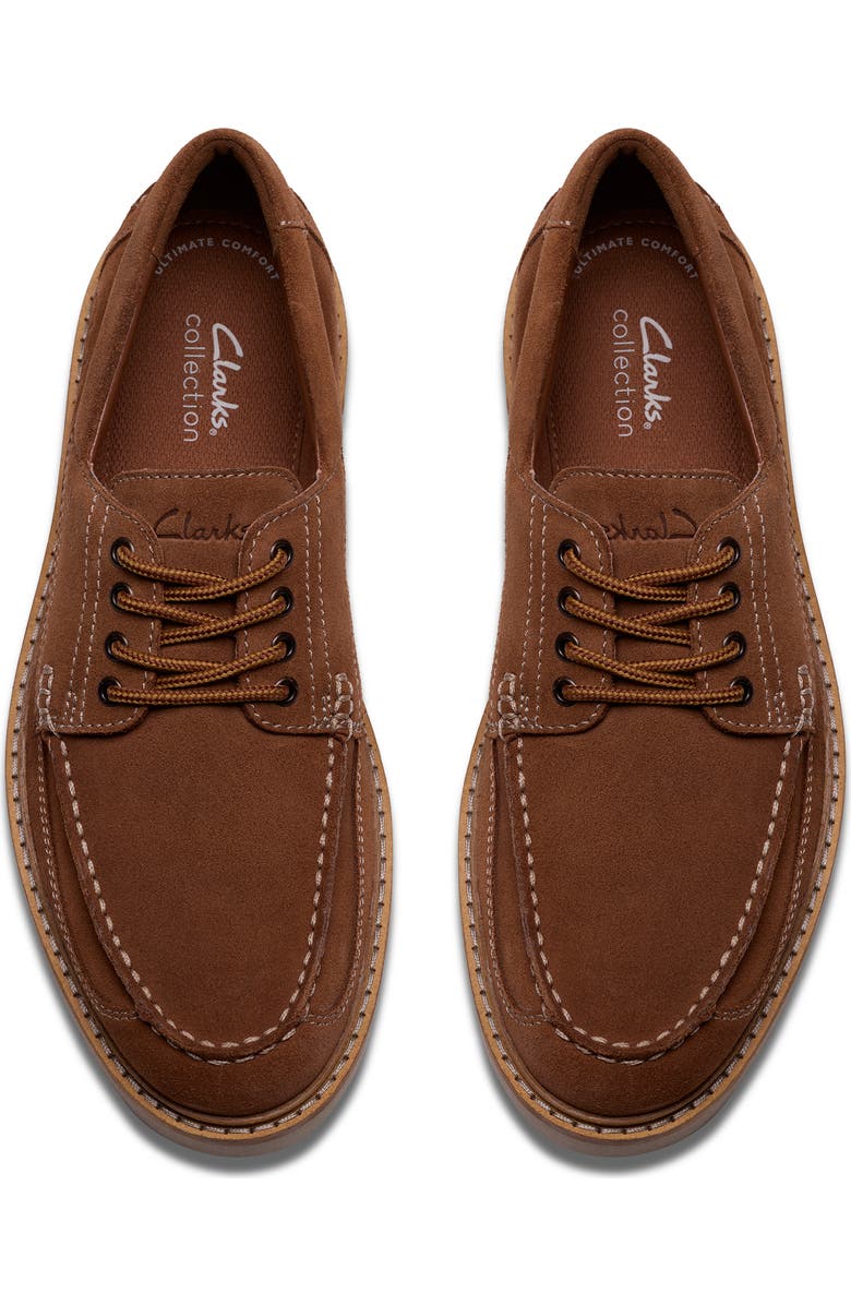 Clarks<sup>®</sup> Weltridge Moc Toe Derby, Alternate, color, Cola Suede