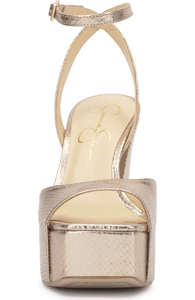Jessica Simpson Lirio Ankle Strap Platform Sandal, Alternate, color, Solid Gold