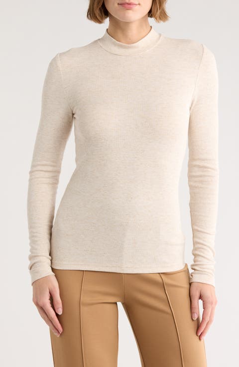 Shimmer Mock Neck Sweater
