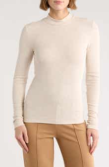 Splendid Shimmer Mock Neck Sweater