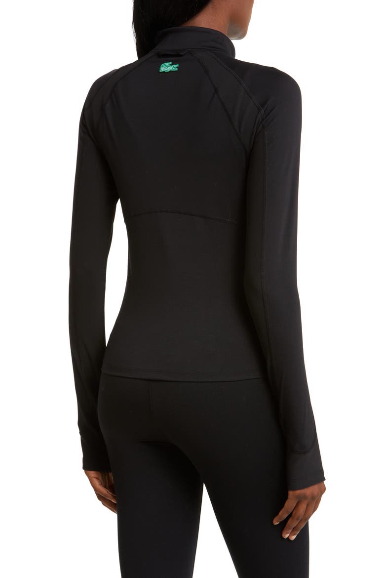 Rib Panel Zip Jacket, Alternate, color, BLACK